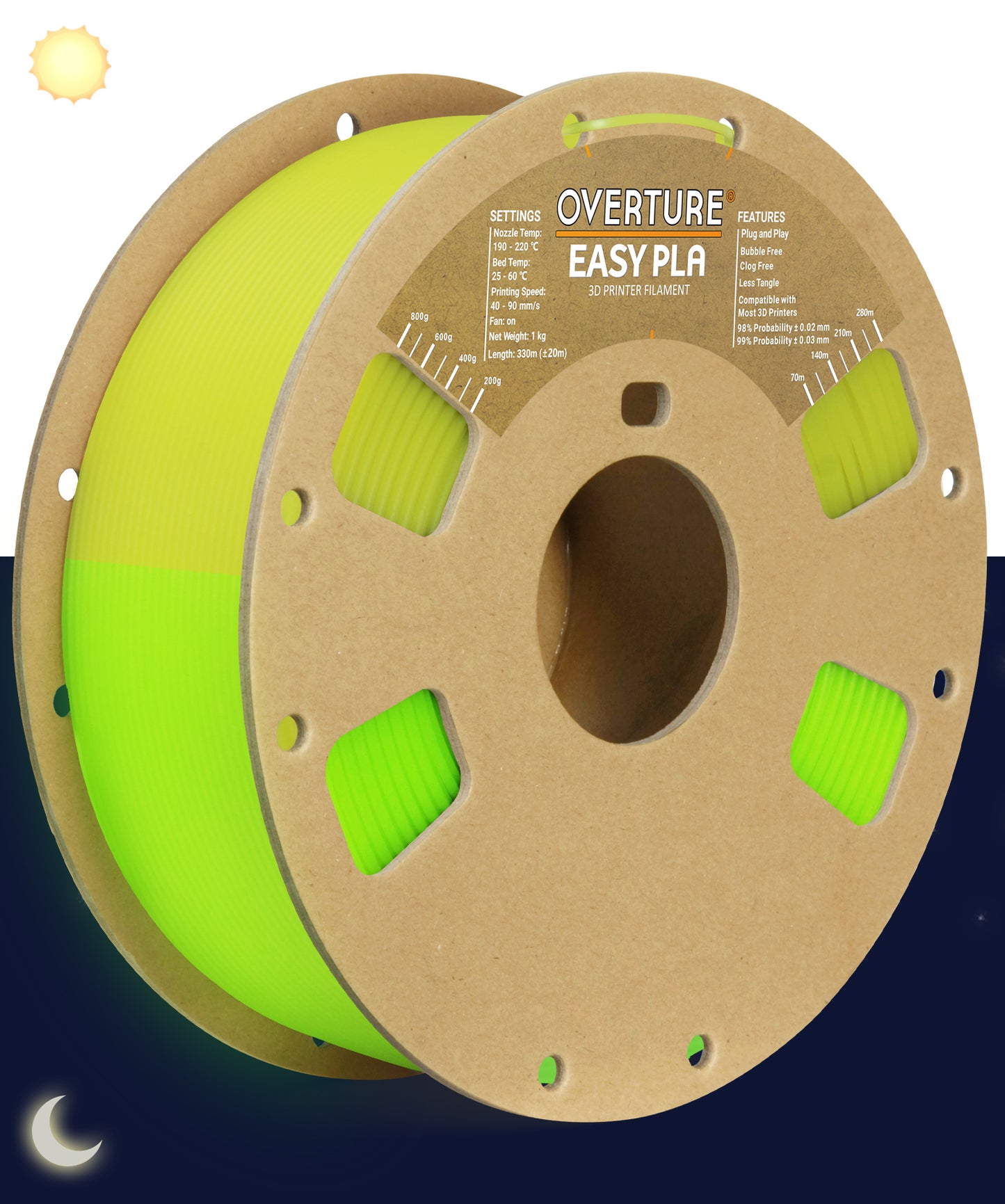 Glow PLA 1.75mm -1pack