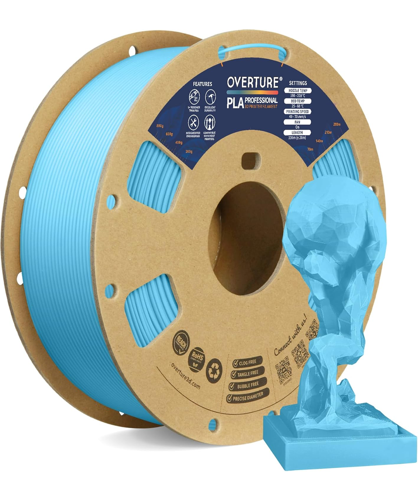 PLA Professional 1.75MM 1-PACK – OVERTURE 3D CA PLA Professional 1.75MM 1-PACK – OVERTURE 3D CA
