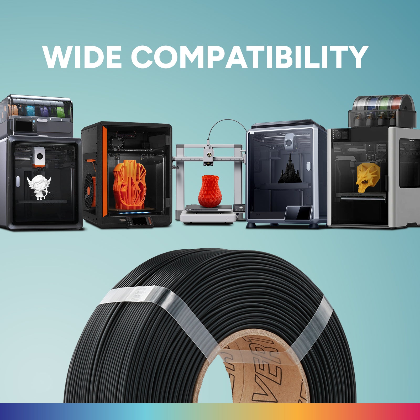 Overture PLA Refill 3D Printer Filament 1.75mm - Overture 3D